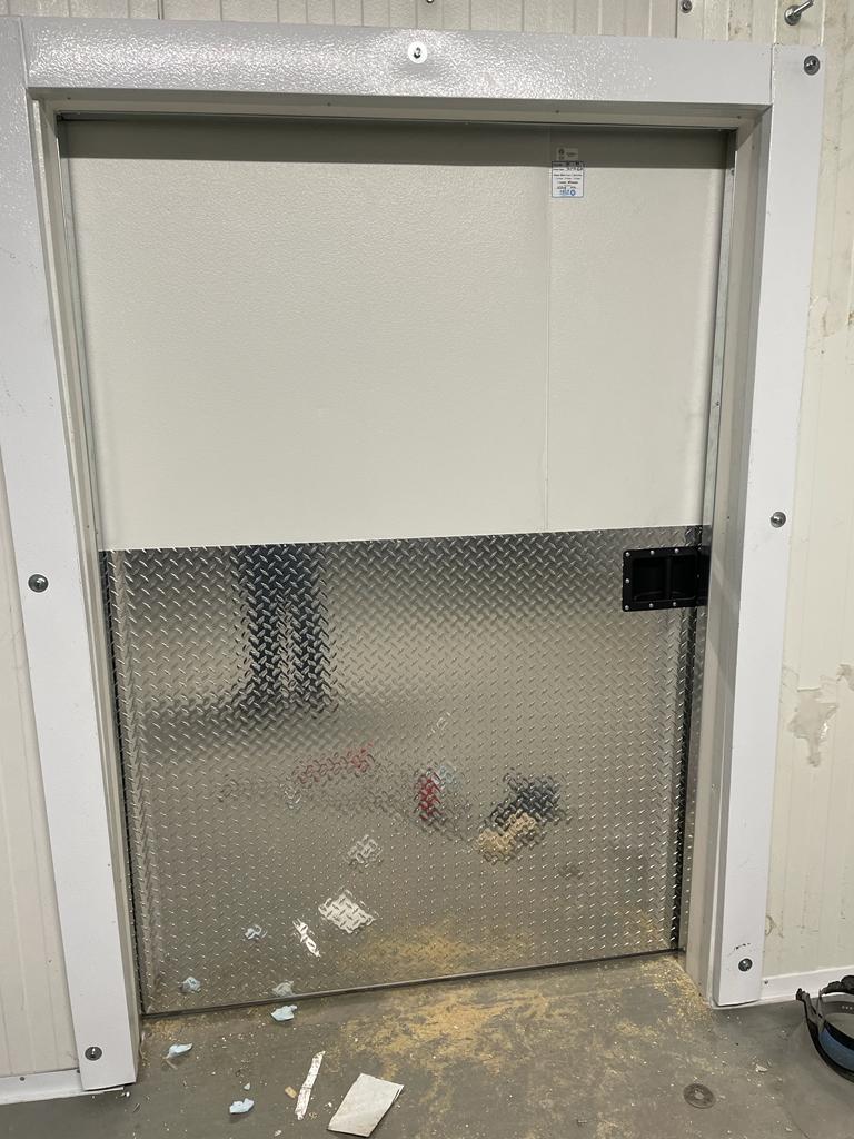 Walk in Cooler Sliding Door 60”x 84 “ Prehung with Jamb Sandwich frame and Header ELT cooler doors