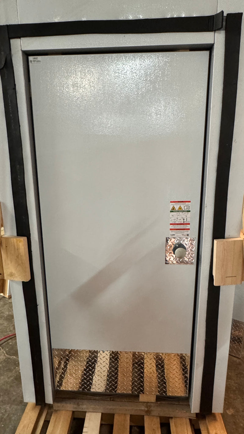 Walk in Freezer Replacement Door 36”x 78 “ Prehung with 4" thick Heated Panel surface mount  frame