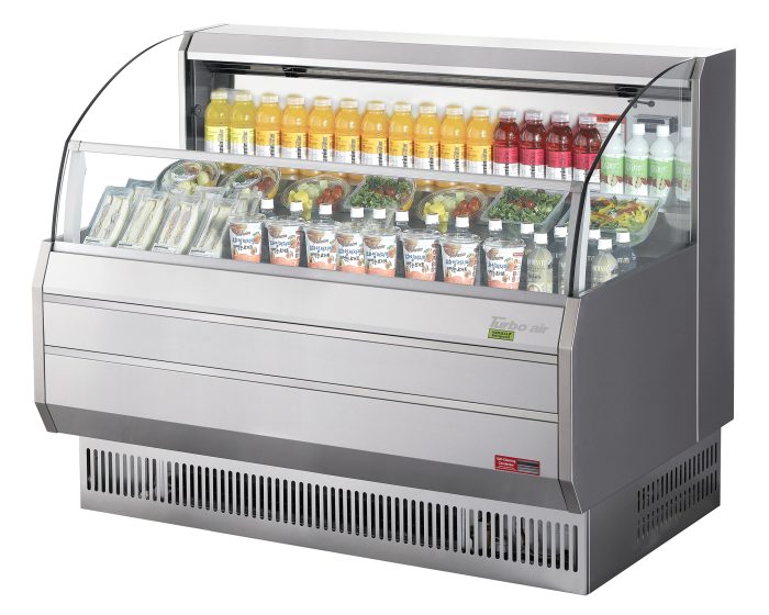 Turbo Air TOM-60SB-N Slim Line 63" Black Horizontal Air Curtain Display Case