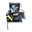 Copeland MUJP-0012-RAA-102 R-290 condensing unit, front view showing compressor and condenser fan