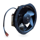 Delta AFL22AUHW fan, angled view with lead wires and quick-disconnects