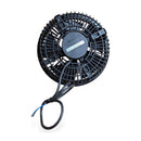 Delta AFL28A2LU-00 fan, rear view with wire guard, motor nameplate and power cable