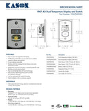 Kason 1967-A3 DUAL TEMPERATURE DISPLAY & SWITCH