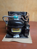Copeland M4FF-0056-IAA-040 condensing unit, front view of compressor