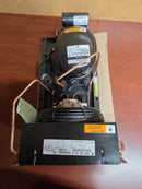 Copeland MUPM-0031-IAA-121 R-290 condensing unit, top view with ASE21C5U compressor, capacitor and nameplate