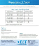 Walk in Cooler Replacement Door 52”x 78 “ Prehung with Plug Frame