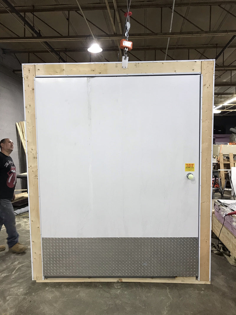 Walk in Freezer Replacement Door 72”x 96 “ Prehung with Plug Frame